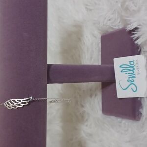 Sevilla Sterling Silver Angel Wing Ankle Bracelet NIB